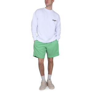 MSGM Men's Logo Crewneck Sweatshirt Men WHITE Sweaters & Cardigans